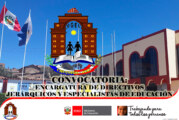 COMUNICADO N° 010: ENCARGATURA DE CARGOS DIRECTIVOS PARA EL AÑO ESCOLAR 2019 ETAPA II – PRIMER TRAMO. (REPROGRAMACIÓN)