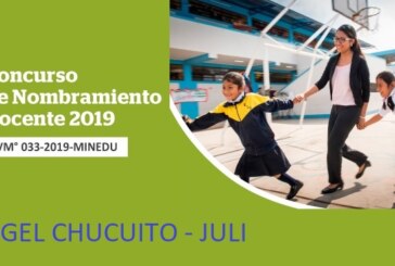 CONCURSO PÚBLICO NOMBRAMIENTO DOCENTE – 2019 COMUNICADO 004 – (Ganadores del Concurso)