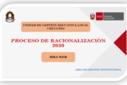 OFICIO MÚLTIPLE Y CRONOGRAMA DEL PROCESO DE RACIONALIZACIÓN 2020 – UGEL CHUCUITO