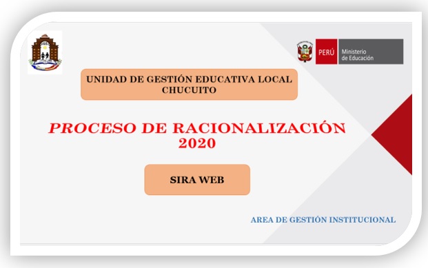 OFICIO MÚLTIPLE Y CRONOGRAMA DEL PROCESO DE RACIONALIZACIÓN 2020 – UGEL CHUCUITO