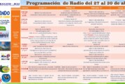 Programación de radio del 27 al 30 de abril. Yo Aprendo en Casa.