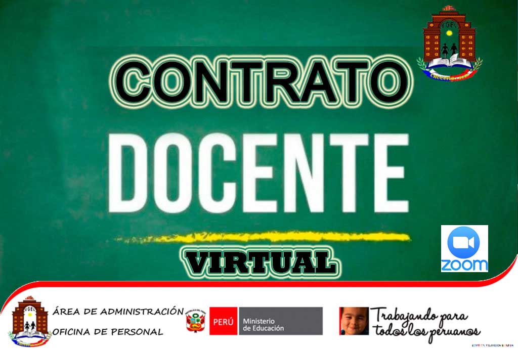 CONVOCATORIA: CONTRATO DOCENTE VIRTUAL – COMUNICADO 023-2020-UGEL.CHJ/C.C.DOC.