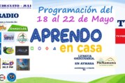 HORARIO Y PROGRAMACIÓN DE  APRENDO EN CASA DEL 18 AL 22 DE MAYO