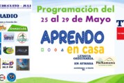 HORARIO Y PROGRAMACIÓN DE APRENDO EN CASA DEL 25 AL 29 DE MAYO