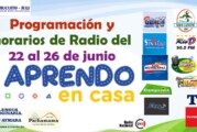 PROGRAMACIÓN DE RADIO APRENDO  EN CASA  DE 22 AL 26 JUNIO