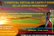 I FESTIVAL DE ´POESIA Y CANTO  EN LEGUA ORIGINARIA- AÑO NUEVO ANDINO Y DÍA DEL CAMPESINO 2020 ( VIDEOS)