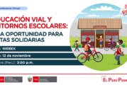 Invitación a la conferencia virtual sobre SEGURIDAD VIAL Y ENTORNOS ESCOLARES