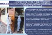 LIMITACIONES DE LIBERTAD DE TRÁNSITO, SON EXCEPTUADAS PARA DESARROLLAR ACTIVIDADES VINCULADAS AL SERVICIO EDUCATIVO