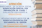 COMUNICADO DE ASESORIA JURÍDICA A BENEFICIARIOS DE LA DEUDA SOCIAL.