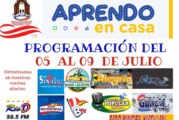 PROGRAMACIÓN DE APRENDO EN CASA SEMANA  DEL 05 AL 09 DE JULIO