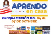 PROGRAMACIÓN APRENDO EN CASA- SEMANA DEL 04 AL 07 DE OCTUBRE
