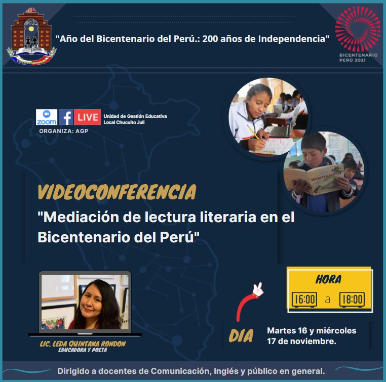 WEBINAR: MEDIACIÓN DE LECTURA EN EL BICENTENARIO DEL PERÚ