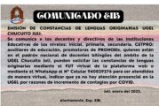 COMUNICADO EIB: EMISIÓN DE CONSTANCIAS
