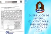 CRONOGRAMA DE ENTREGA DE MATERIALES EDUCATIVOS PARA EL BRAE- 2022.