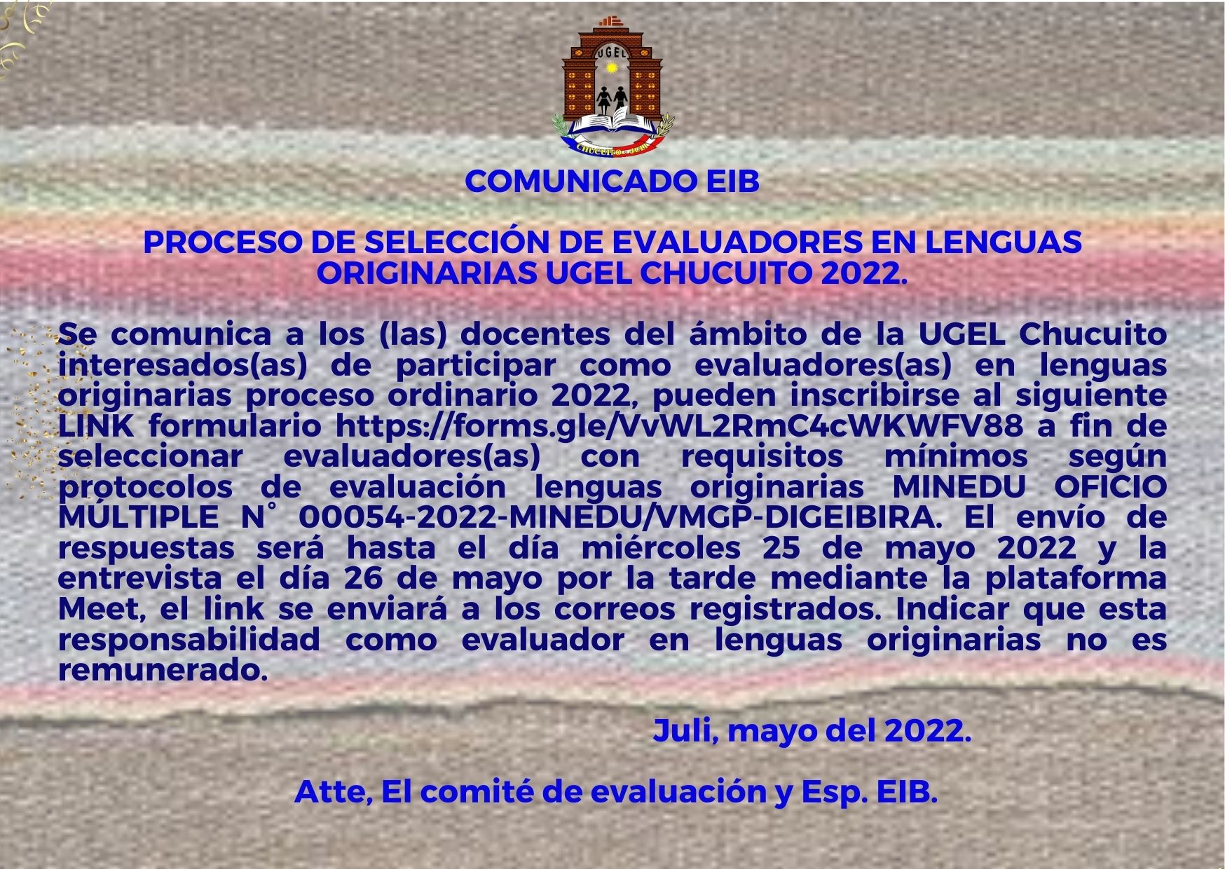 COMUNICADO EIB.