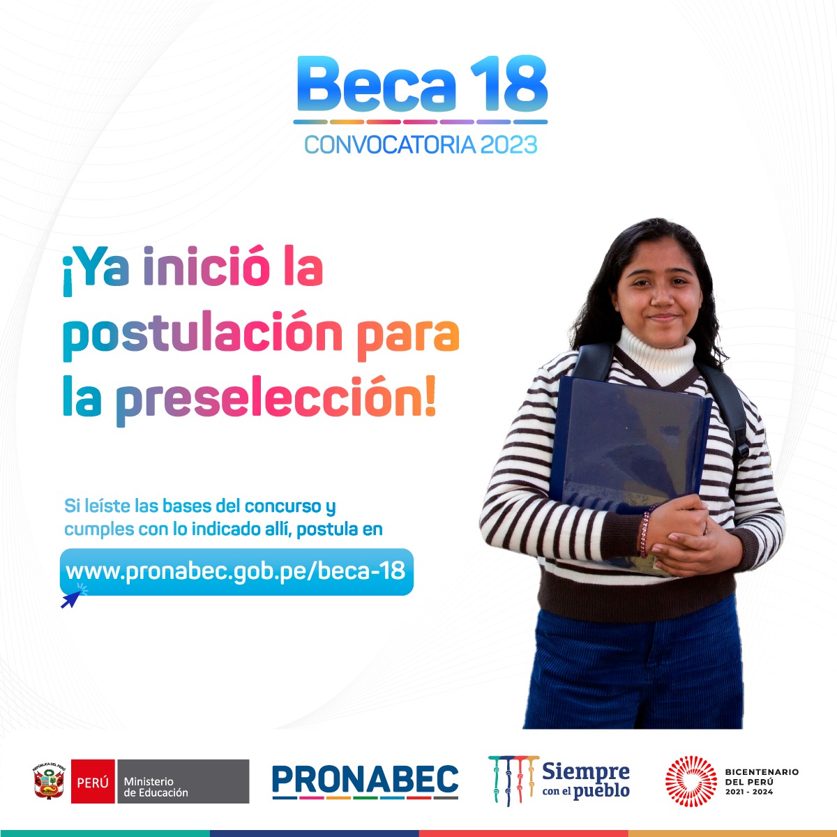 CARTA A DIRECTIVOS DE  IIEESS, preselección de estudiantes a BECA 18