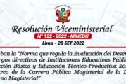 CRONOGRAMA DE LA EVALUACIÓN DEL DESEMPEÑO EN CARGOS DIRECTIVOS DE INSTITUCIONES EDUCATIVAS PÚBLICAS DE EDUCACIÓN BÁSICA Y EDUCACIÓN TÉCNICO PRODUCTIVA 2022, EN EL MARCO DE LA CARRERA PÚBLICA MAGISTERIAL DE LA LEY DE REFORMA MAGISTERIAL