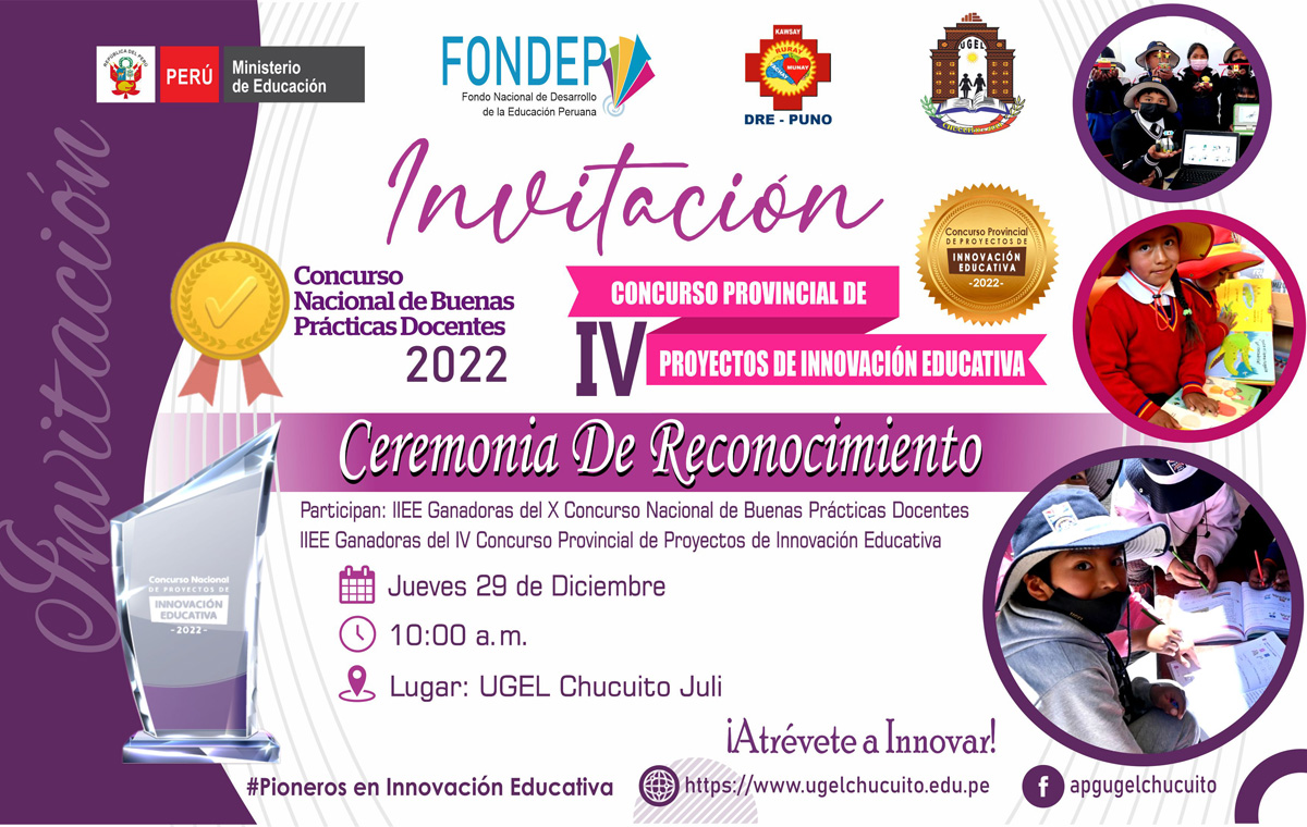 INVITACIÓN A CEREMONIA DE RECONOCIMIENTO