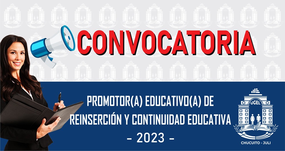 CONTRATACIÓN DE SERVICIOS | (02) PROMOTORES DE REINSERCIÓN Y CONTINUIDAD EDUCATIVA