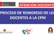 CRONOGRAMA REGIONAL PARA EL PROCESO DE REINGRESO DE LOS DOCENTES A LA CPM 2023
