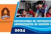 CONVOCATORIA PARA LA CONTRATACIÓN ADMINISTRATIVA DE SERVICIOS CAS PARA EL AÑO FISCAL 2024