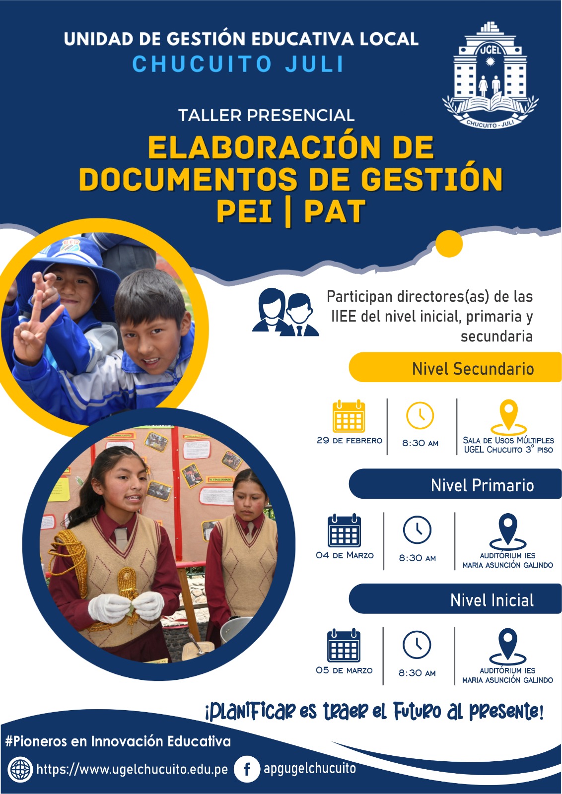 TALLER PRESENCIAL. ELABORACIÓN DE DOCUMENTOS DE GESTIÓN PEI / PAT