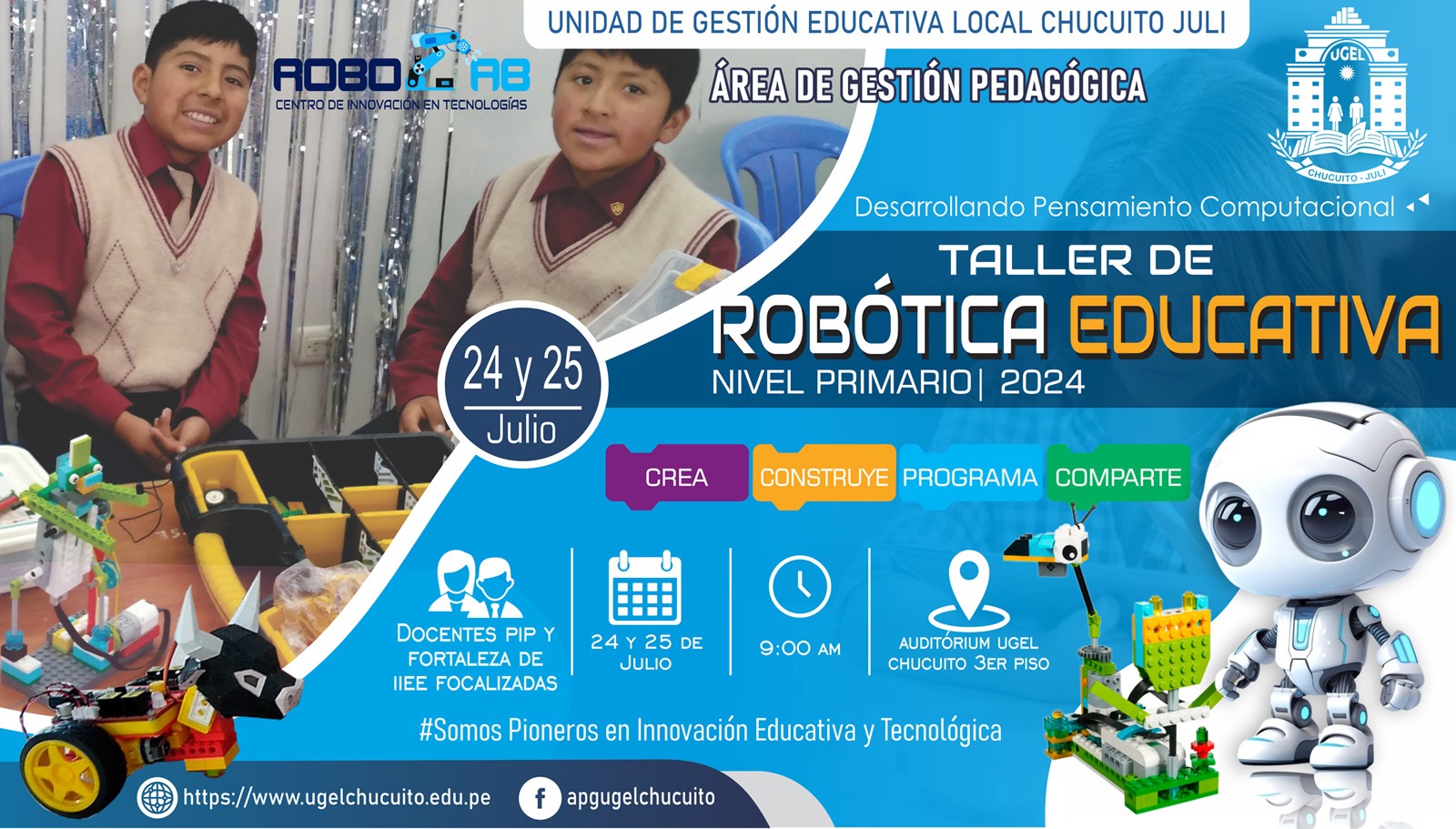 TALLER DE ROBÓTICA EDUCATIVA NIVEL PRIMARIO | 2024