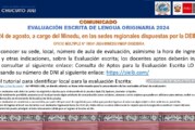 COMUNICADO. EVALUACIÓN ESCRITA DE LENGUA ORIGINARIA 2024. Día 24 de agosto, a cargo del Minedu, en las sedes regionales dispuestas por la DEIB