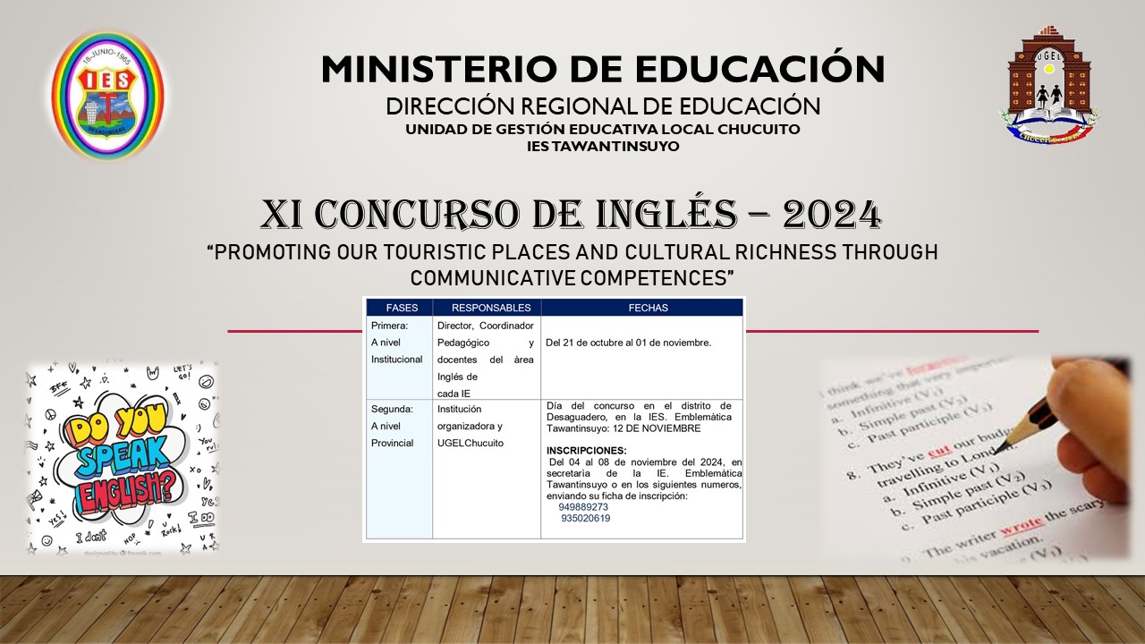 XI CONCURSO DE INGLÉS – 2024