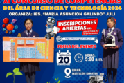 XI CONCURSO DE COMPETENCIAS DEL ÁREA DE CIENCIA Y TECNOLOGÍA DEL ÁMBITO DE LA UGEL CHUCUITO – JULI