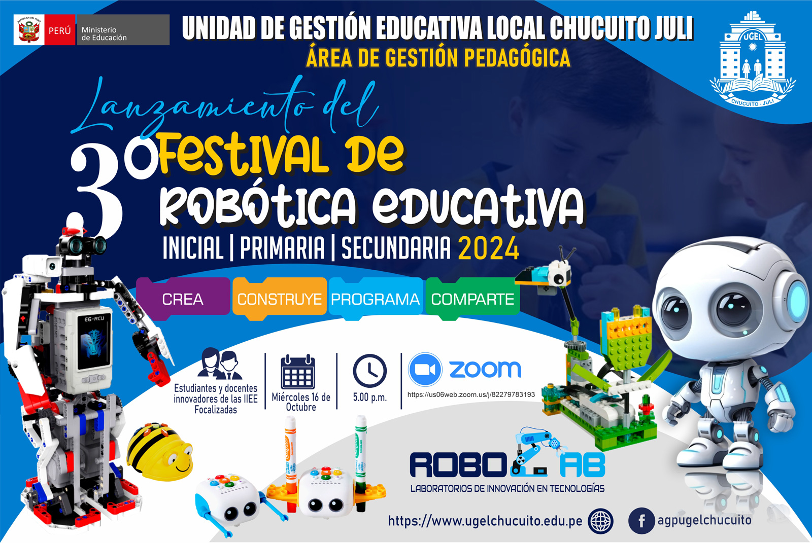 LANZAMIENTO DEL III FESTIVAL DE ROBÓTICA EDUCATIVA | 2024