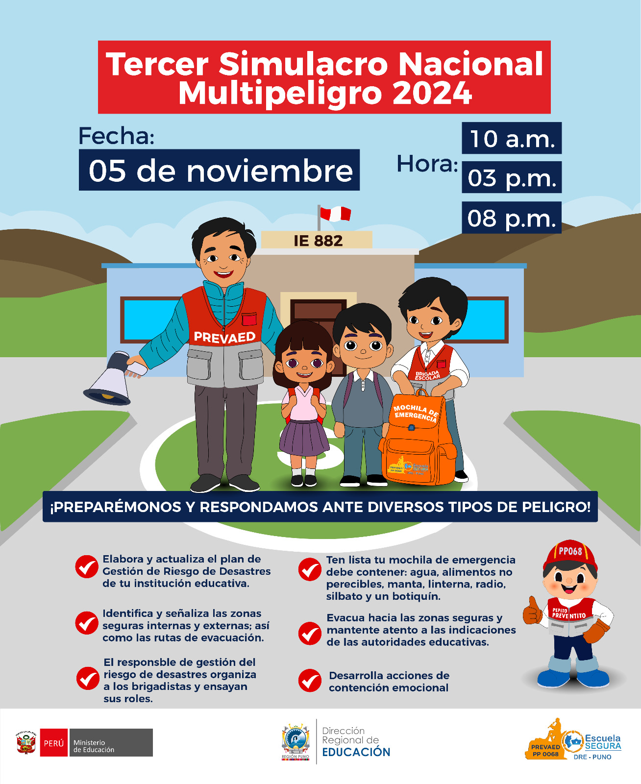 Tercer Simulacro Nacional Multipeligro 2024 (Martes 05 de Noviembre)