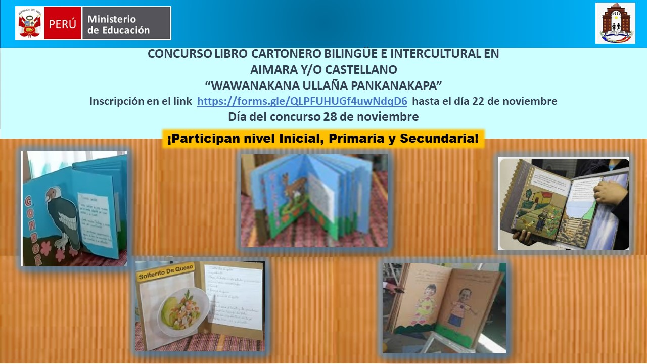 CONCURSO LIBRO CARTONERO BILINGÜE E INTERCULTURAL EN AIMARA Y/O CASTELLANO “WAWANAKANA ULLAÑA PANKANAKAPA”.