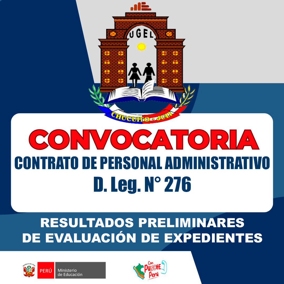 RESULTADOS PRELIMINARES: CONTRATACIÓN DE PERSONAL ADMINISTRATIVO D. LEG N° 276 – AUXILIAR ADMINISTRATIVO (ASISTENTE EN ABOGACÍA-PROYECCIÓN DE RESOLUCIONES) PLAZA DIFERIDA SEDE ADMINISTRATIVA 2025