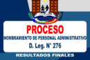 RESULTADOS FINALES DEL PROCESO DE NOMBRAMIENTO DEL PERSONAL CONTRATADO BAJO EL RÉGIMEN LABORAL DEL DECRETO LEGISLATIVO N° 276 – 2025