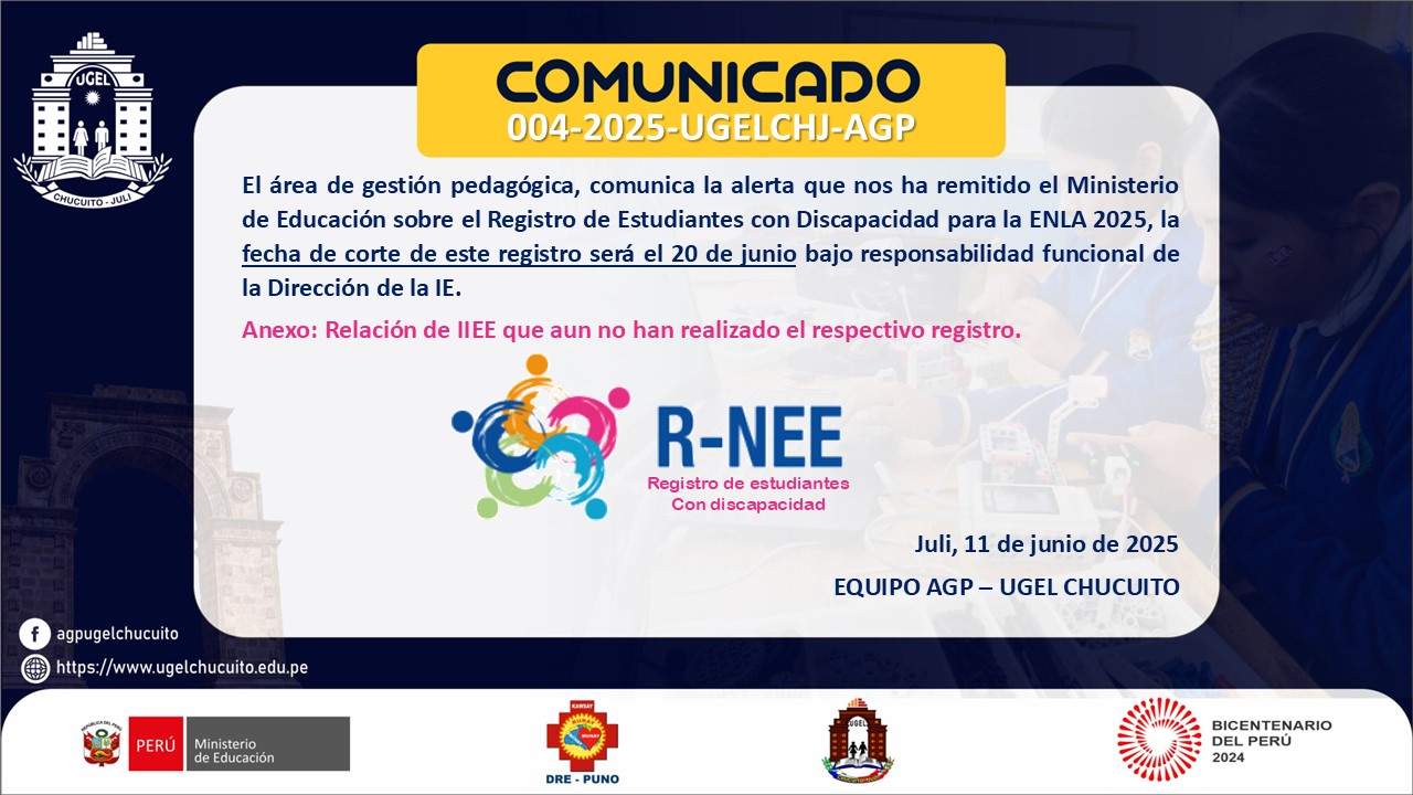 COMUNICADO IMPORTANTE | R-NEE