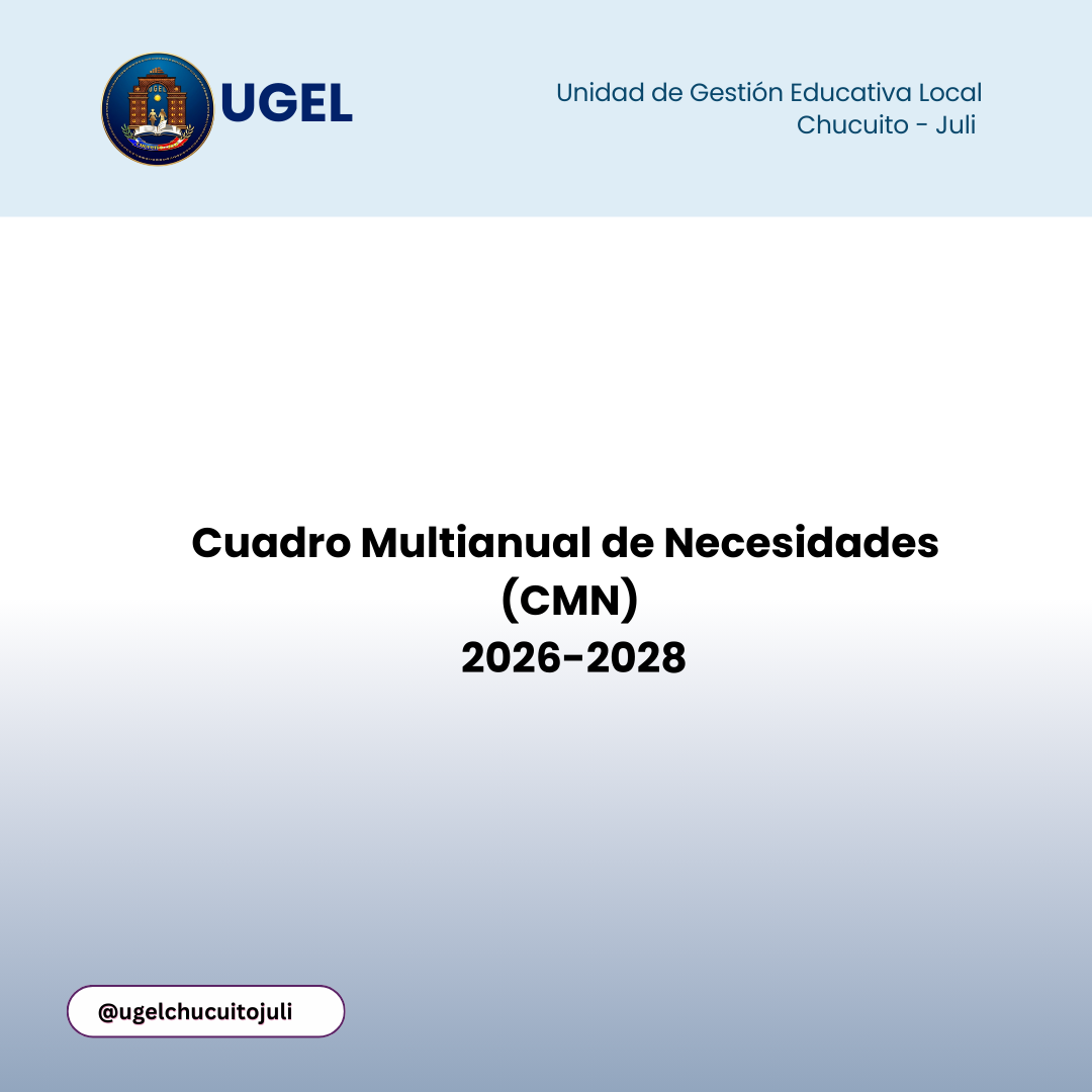 Cuadro Multianual de Necesidades (CMN) 2026-2028