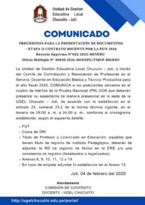 COMUNICADO PRES DOC ETAPA II CONT DOC PUN 2026
