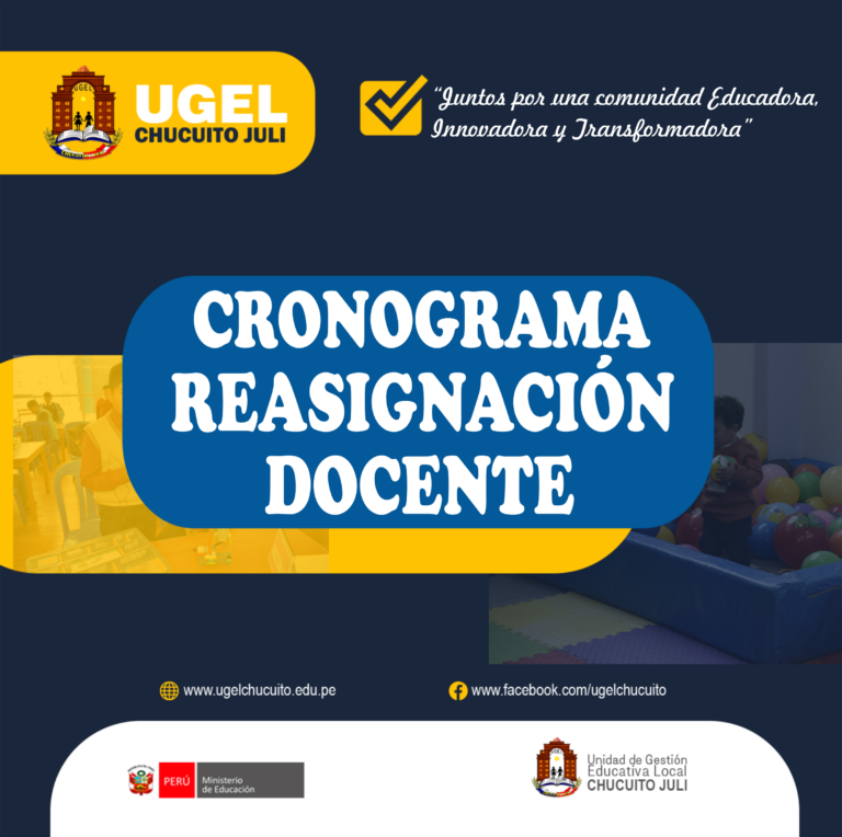CRONOGRAMA REGIONAL PARA EL PROCESO DE REASIGNACIÓN DOCENTE