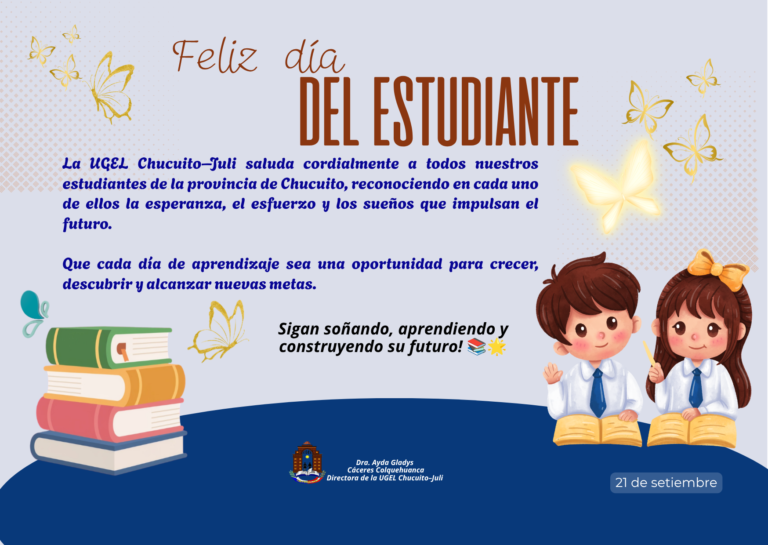 FELIZ DIA DEL ESTUDIANTE